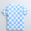 BUMZEE White & Blue Boys Half Sleeves T-Shirt