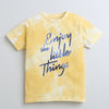 BUMZEE Yellow Boys Half Sleeves T-Shirt