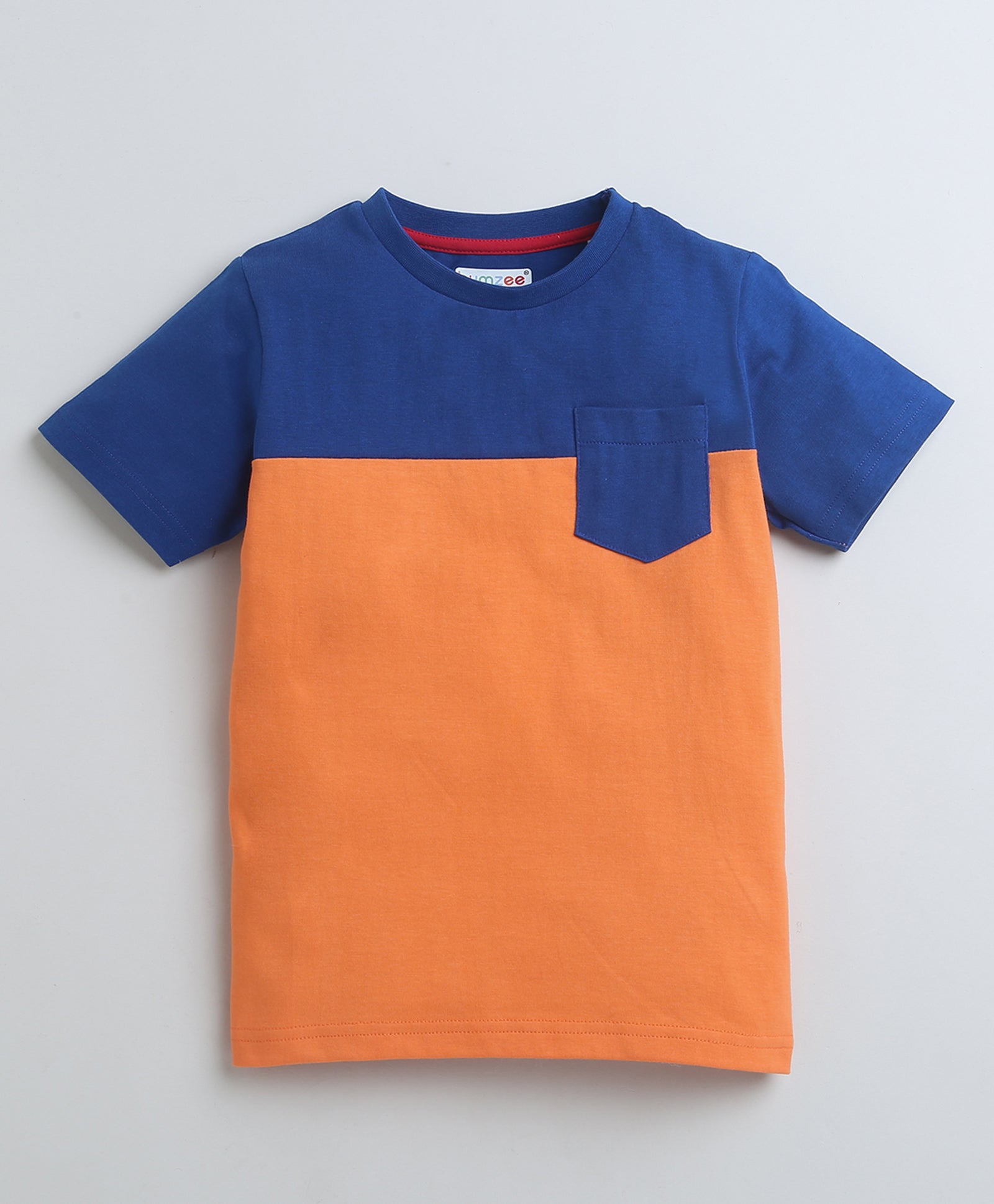 BUMZEE Orange Boys Half Sleeves T-Shirt
