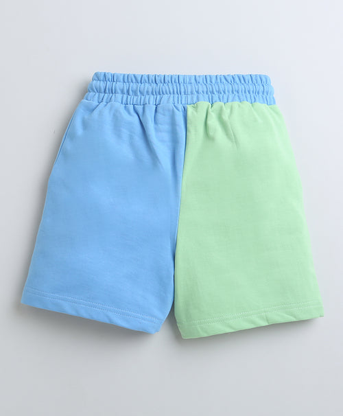 BUMZEE Blue & Green Boys Shorts