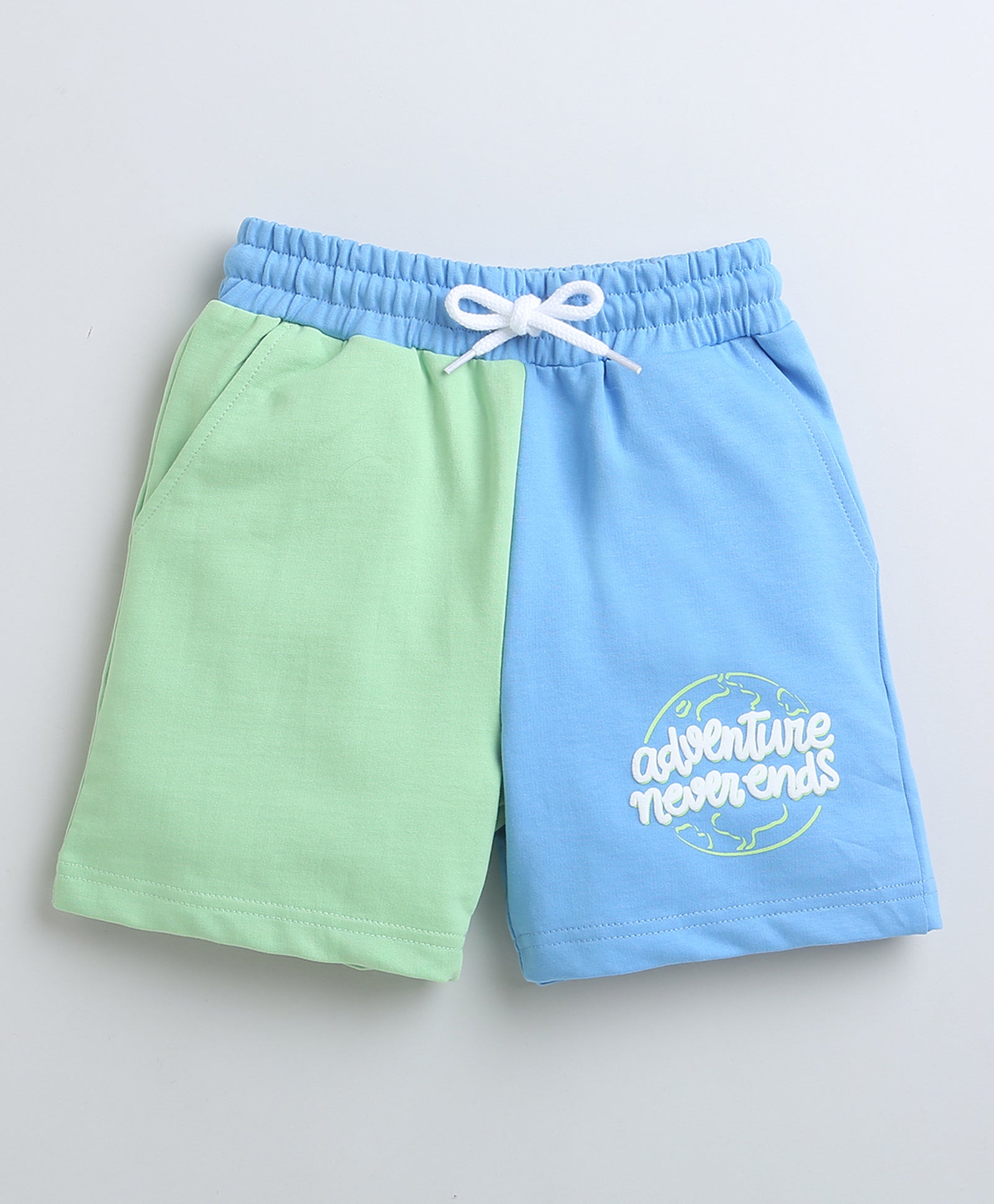 BUMZEE Blue & Green Boys Shorts