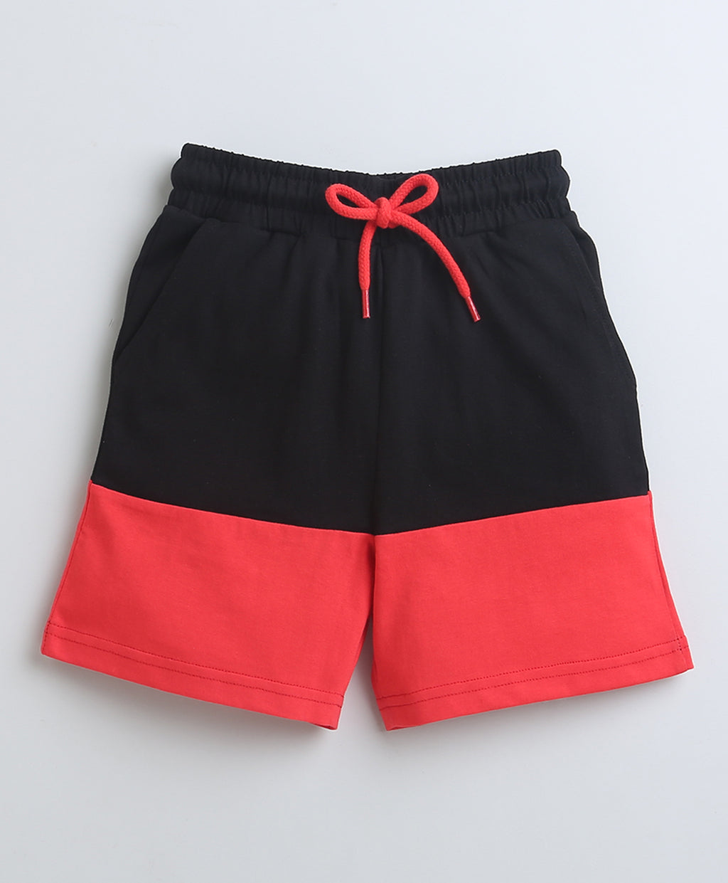 Bumzee Red & Black T-Shirt & Short Set, Sleeveless, 100% Cotton