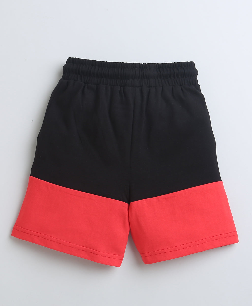 Bumzee Red & Black T-Shirt & Short Set, Sleeveless, 100% Cotton