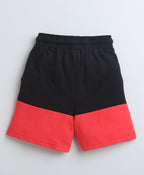 Bumzee Red & Black T-Shirt & Short Set, Sleeveless, 100% Cotton