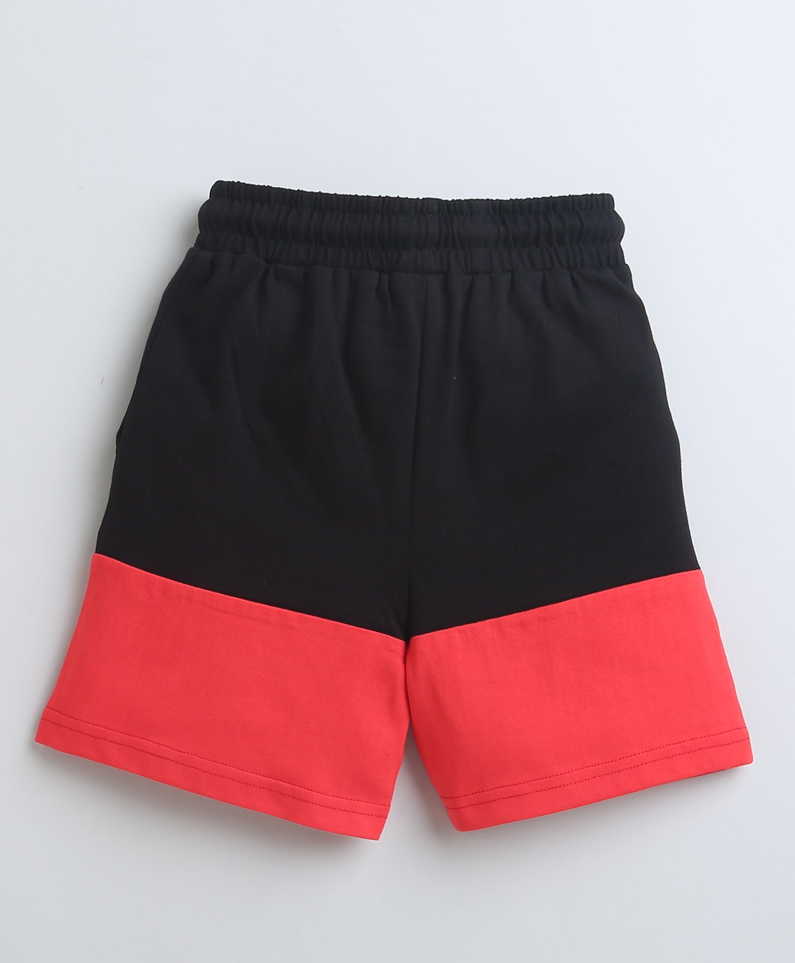 BUMZEE Red & Black Boys Sleeveless T-Shirt & Short Set