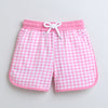 BUMZEE White & Pink Girls Half Sleeves T-Shirt & Short Set