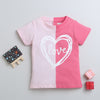 BUMZEE Pink Girls Half Sleeves T-Shirt