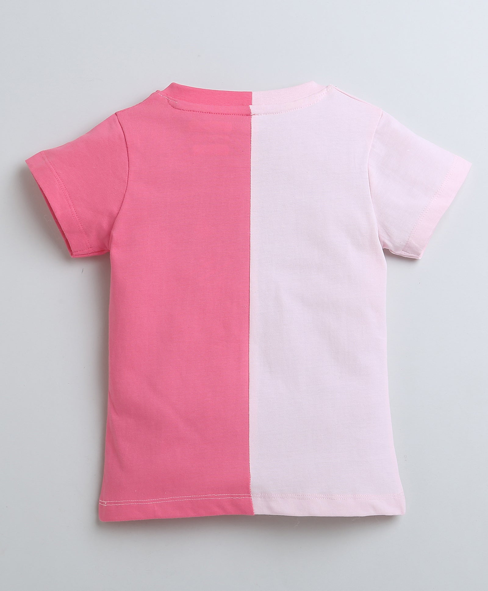 BUMZEE Pink Girls Half Sleeves T-Shirt