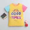 BUMZEE Yellow Girls Half Sleeves T-Shirt
