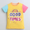 BUMZEE Yellow Girls Half Sleeves T-Shirt
