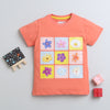 BUMZEE Peach Girls Half Sleeves T-Shirt