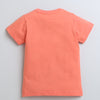 BUMZEE Peach Girls Half Sleeves T-Shirt