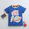 BUMZEE Royal Blue Girls Half Sleeves T-Shirt