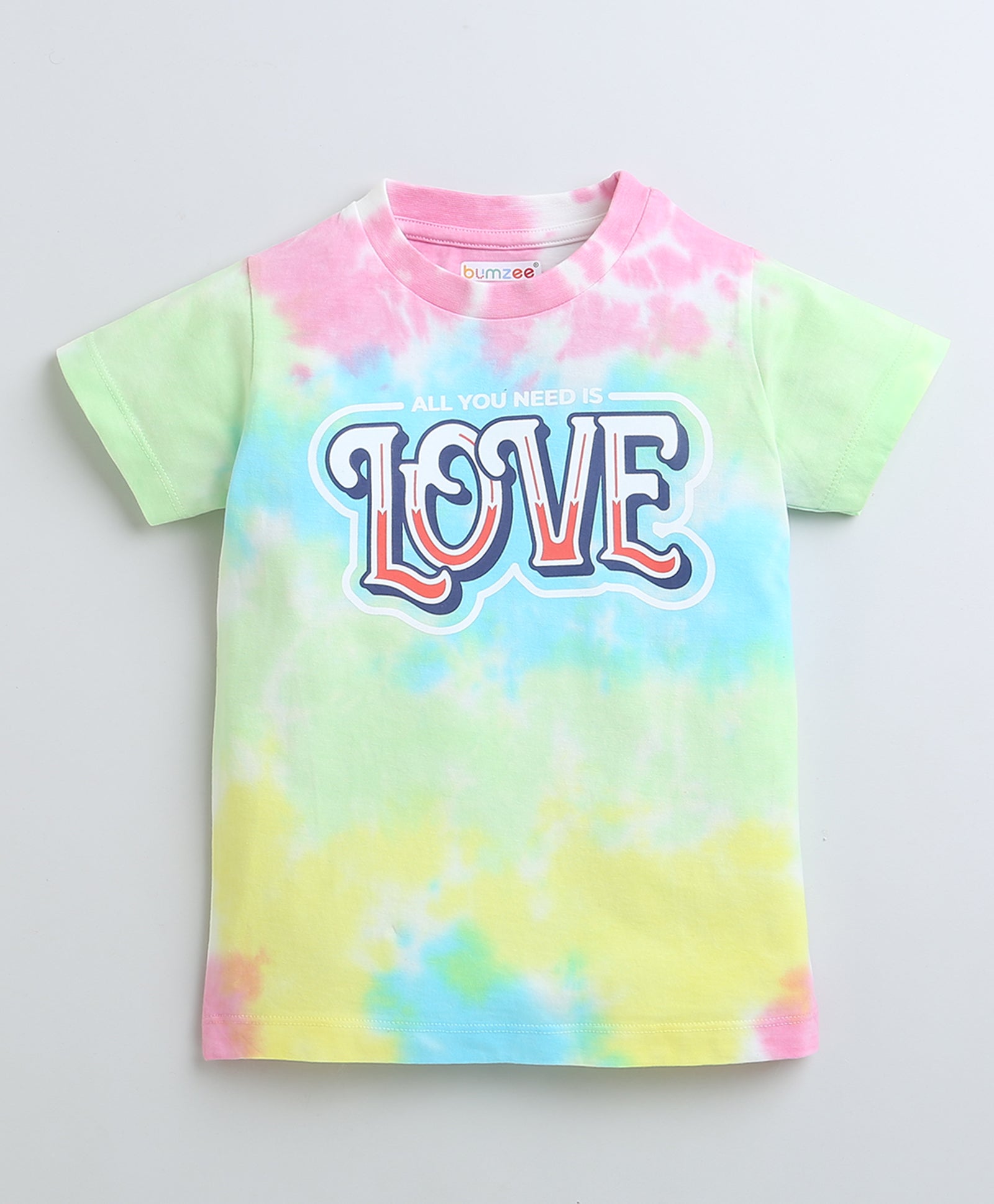 BUMZEE Multi Girls Half Sleeves T-Shirt
