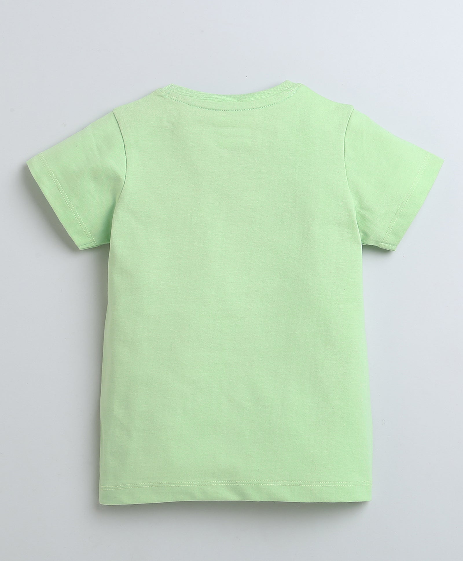 BUMZEE Green Girls Half Sleeves T-Shirt