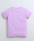 Bumzee Lavender Graphic Print T-Shirt, Half Sleeves, 100% Cotton