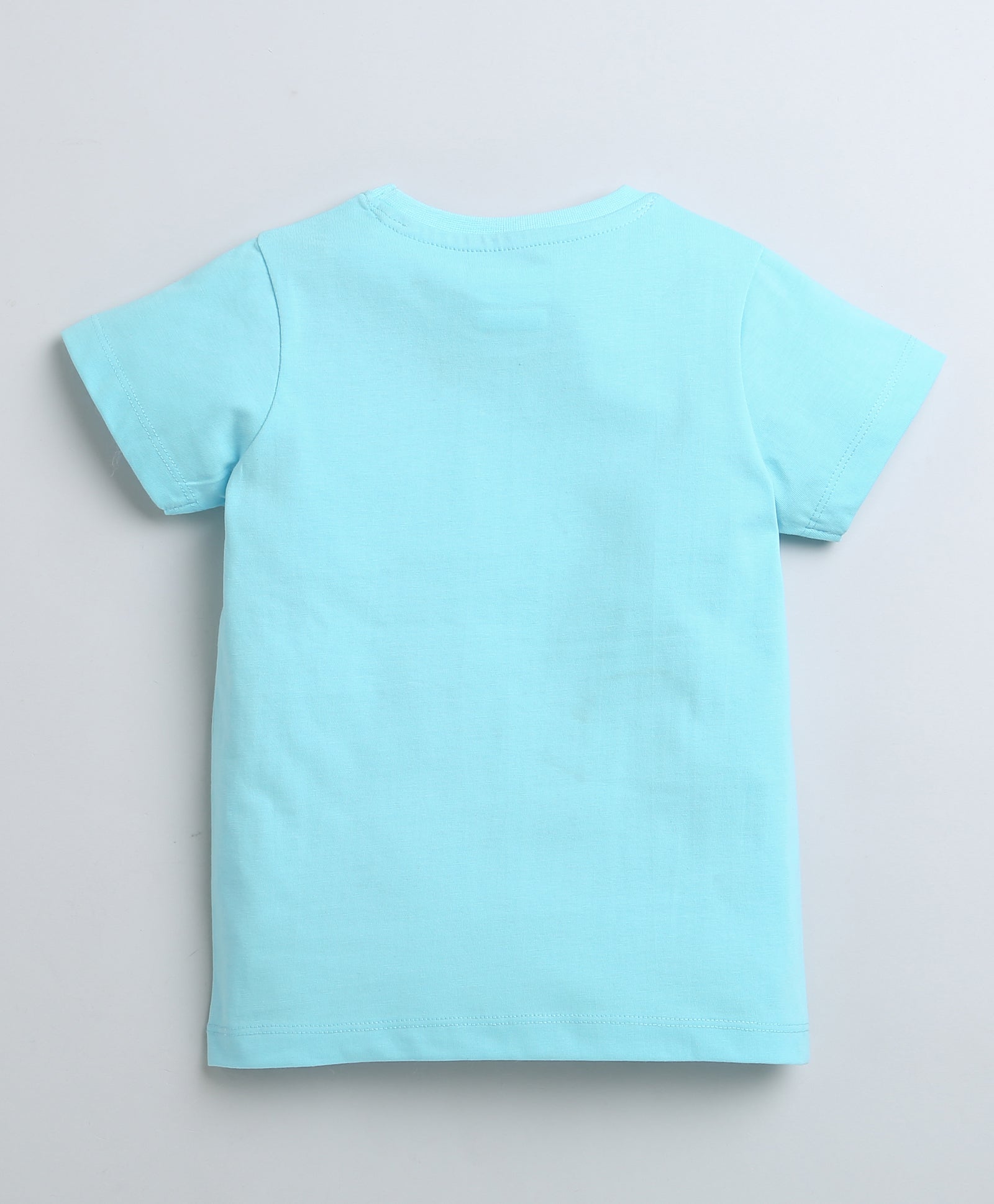 BUMZEE Blue Girls Half Sleeves T-Shirt