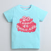 BUMZEE Blue Girls Half Sleeves T-Shirt