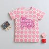 BUMZEE Peach Girls Half Sleeves T-Shirt