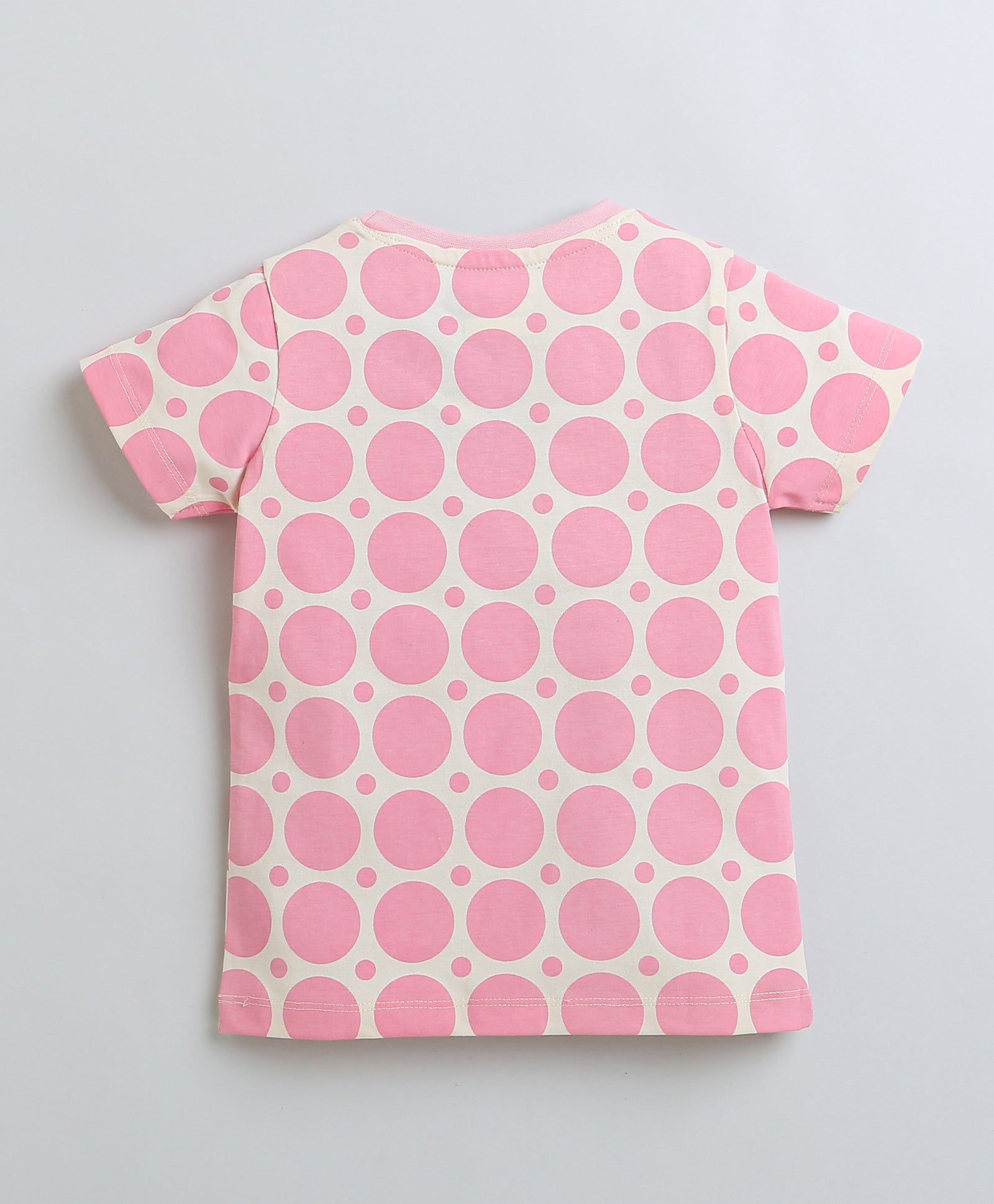 BUMZEE Peach Girls Half Sleeves T-Shirt