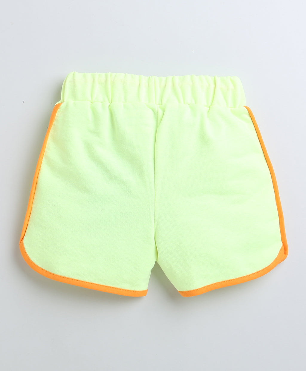 Bumzee Neon Green Shorts, 100% Cotton