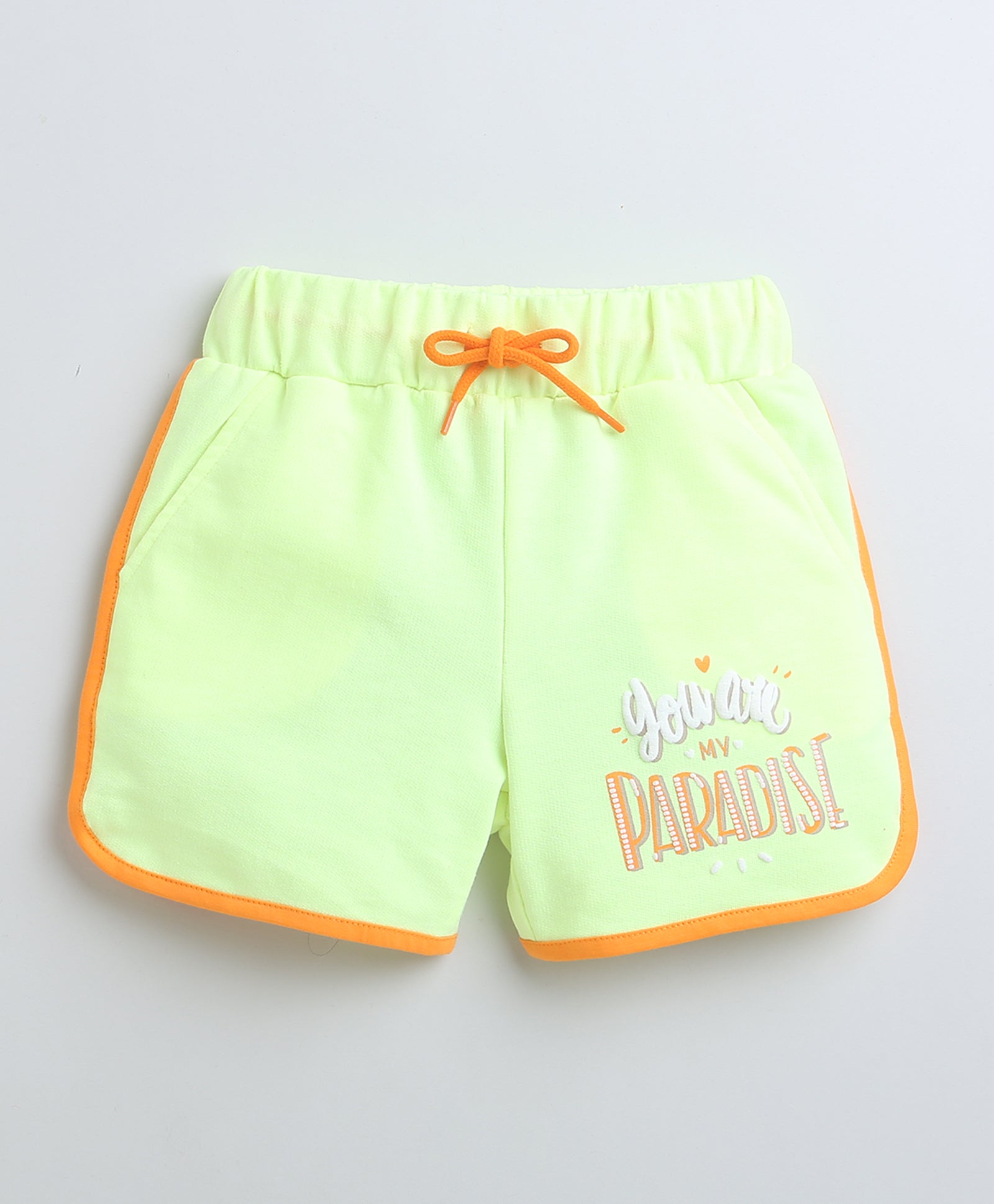 BUMZEE Neon Green Girls Shorts