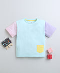 Bumzee Sky Blue T-Shirt, Half Sleeves, 100% Cotton