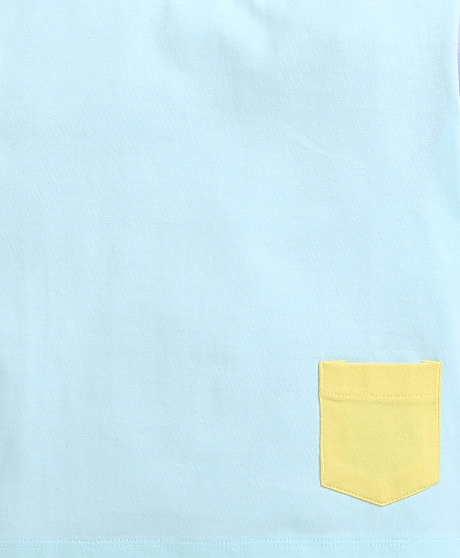 BUMZEE Sky Blue Girls Half Sleeves Oversized T-Shirt