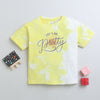 BUMZEE Yellow Girls Half Sleeves Oversized T-Shirt
