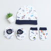 Boys 100% Cotton NA Cap Mitten Bootie - White & Navy