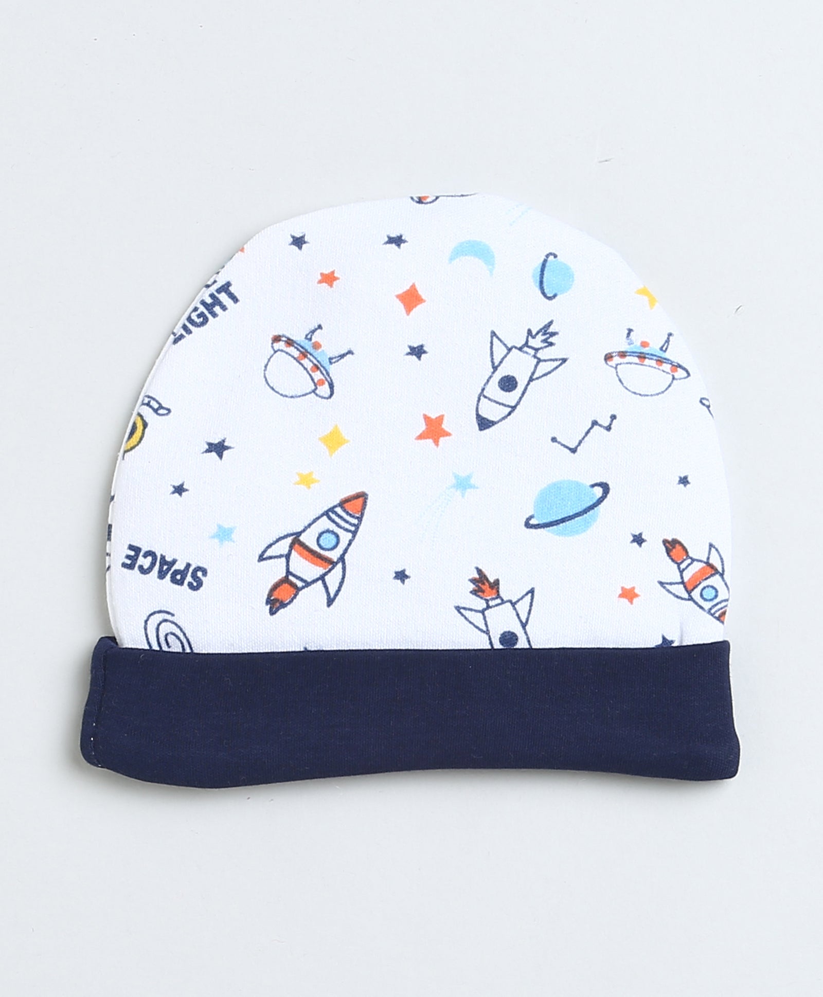 Boys 100% Cotton NA Cap Mitten Bootie - White & Navy