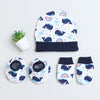 Boys 100% Cotton NA Cap Mitten Bootie - White & Navy