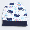 Boys 100% Cotton NA Cap Mitten Bootie - White & Navy