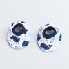 Boys 100% Cotton NA Cap Mitten Bootie - White & Navy