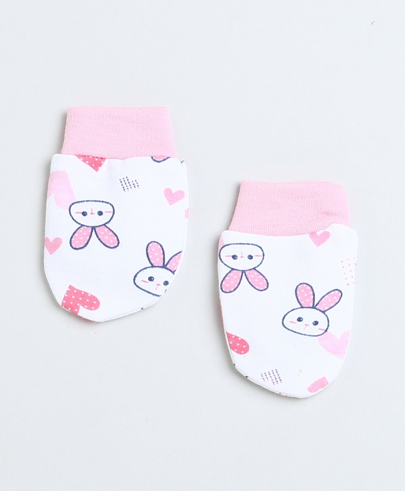 Boys 100% Cotton NA Cap Mitten Bootie - White & Pink