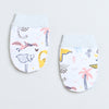 Girls 100% Cotton NA Cap Mitten Bootie - White & Grey