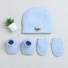 Boys 100% Cotton NA Cap Mitten Bootie - Sky Blue