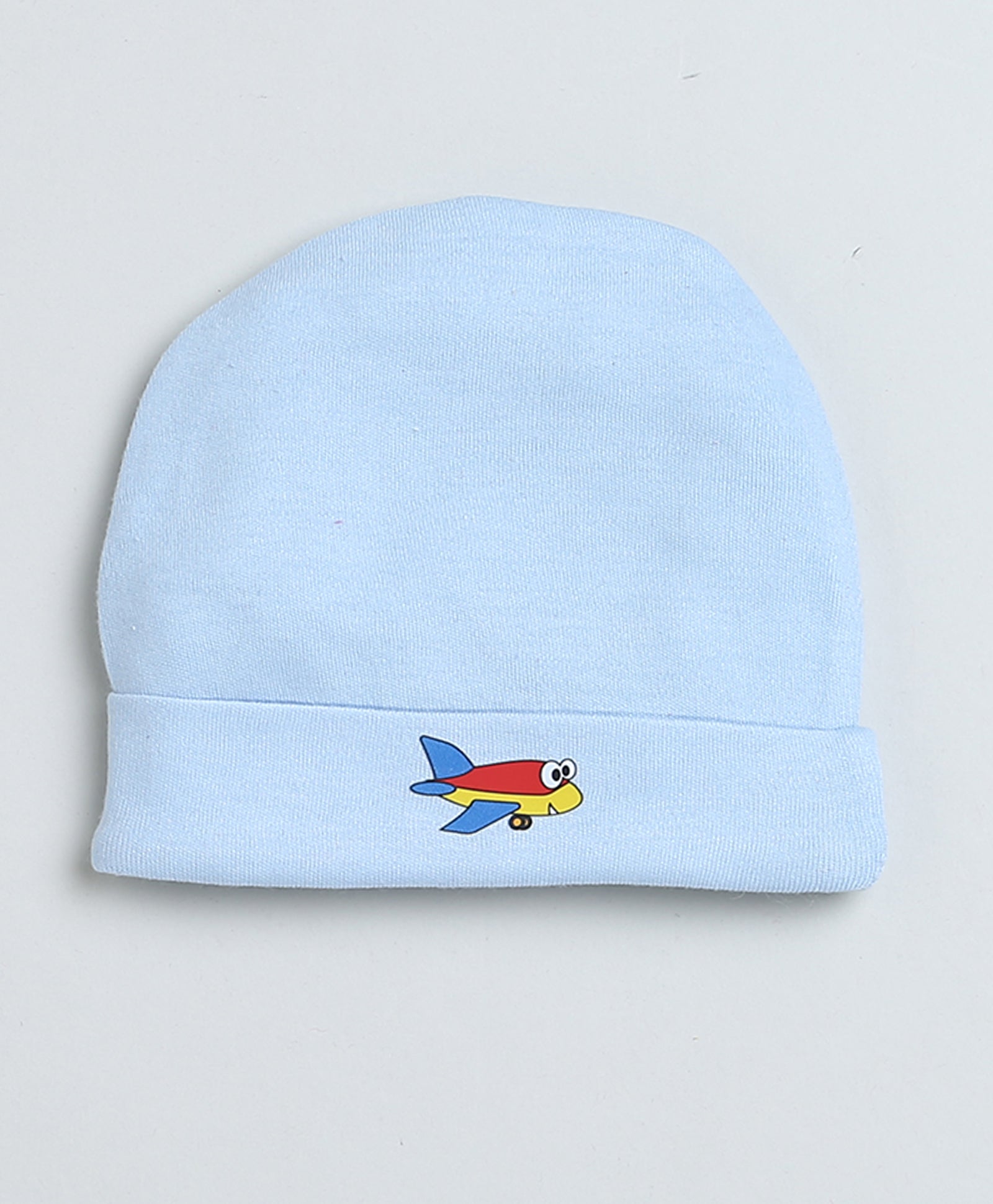 Boys 100% Cotton NA Cap Mitten Bootie - Sky Blue