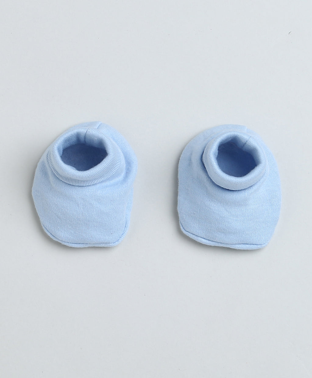 Bumzee Sky Blue Cap, Mitten & Bootie Set, 100% Cotton
