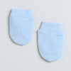 Boys 100% Cotton NA Cap Mitten Bootie - Sky Blue