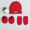 Girls 100% Cotton NA Cap Mitten Bootie - Red
