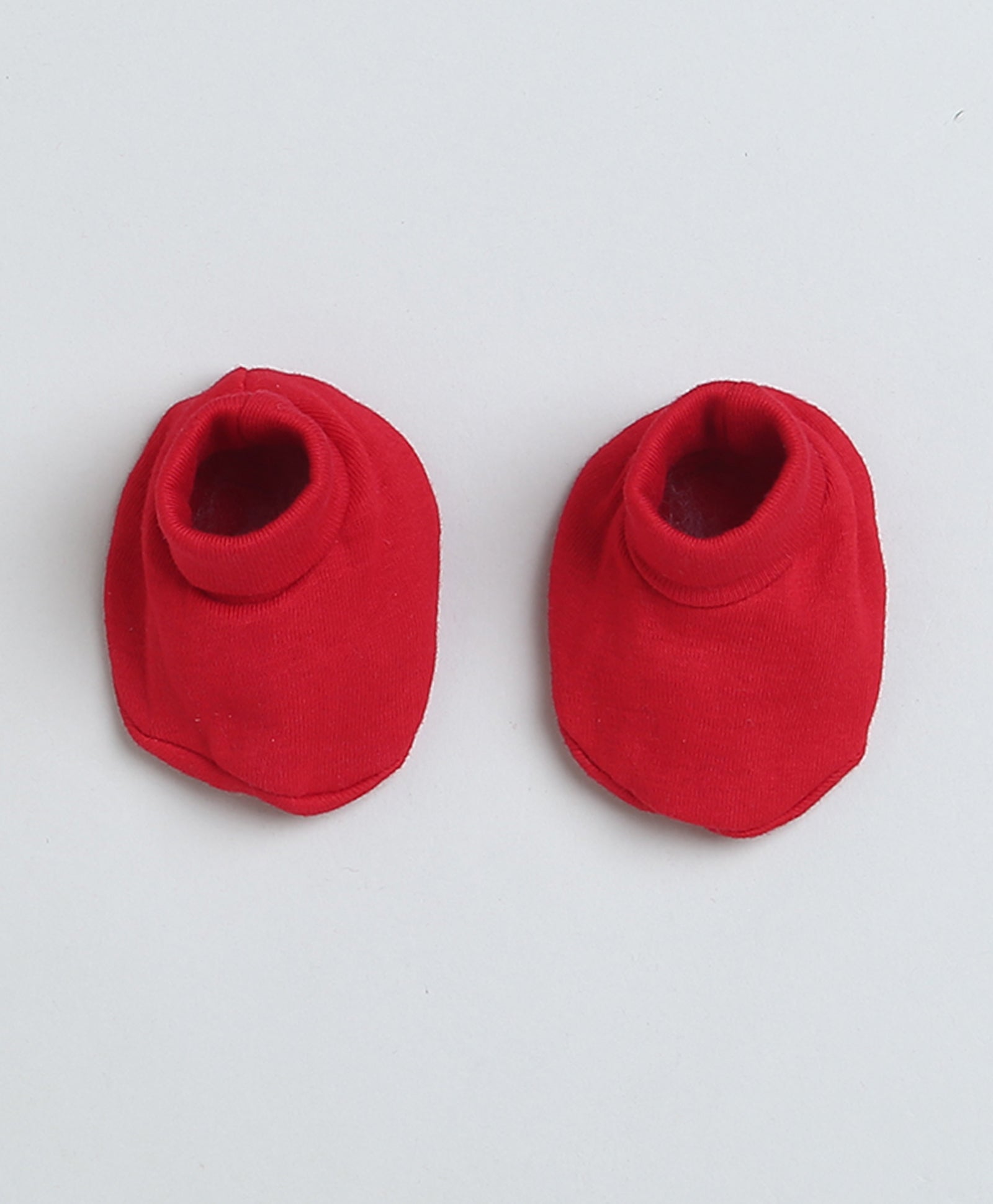 Girls 100% Cotton NA Cap Mitten Bootie - Red