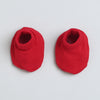Girls 100% Cotton NA Cap Mitten Bootie - Red