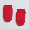 Girls 100% Cotton NA Cap Mitten Bootie - Red