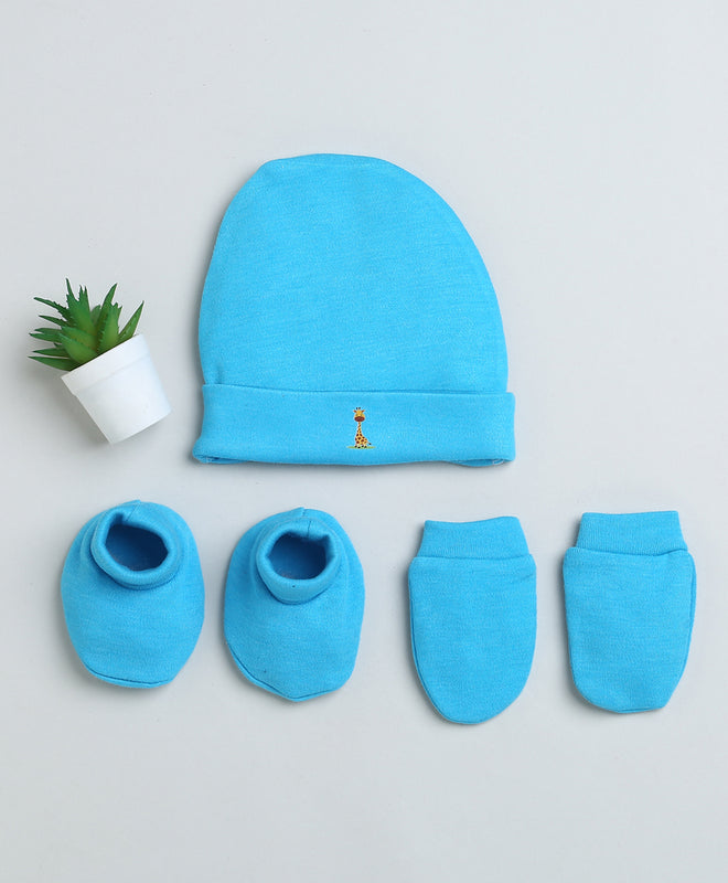 Boys 100% Cotton NA Cap Mitten Bootie - Blue
