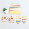Boys 100% Cotton NA Cap Mitten Bootie - White & Yellow