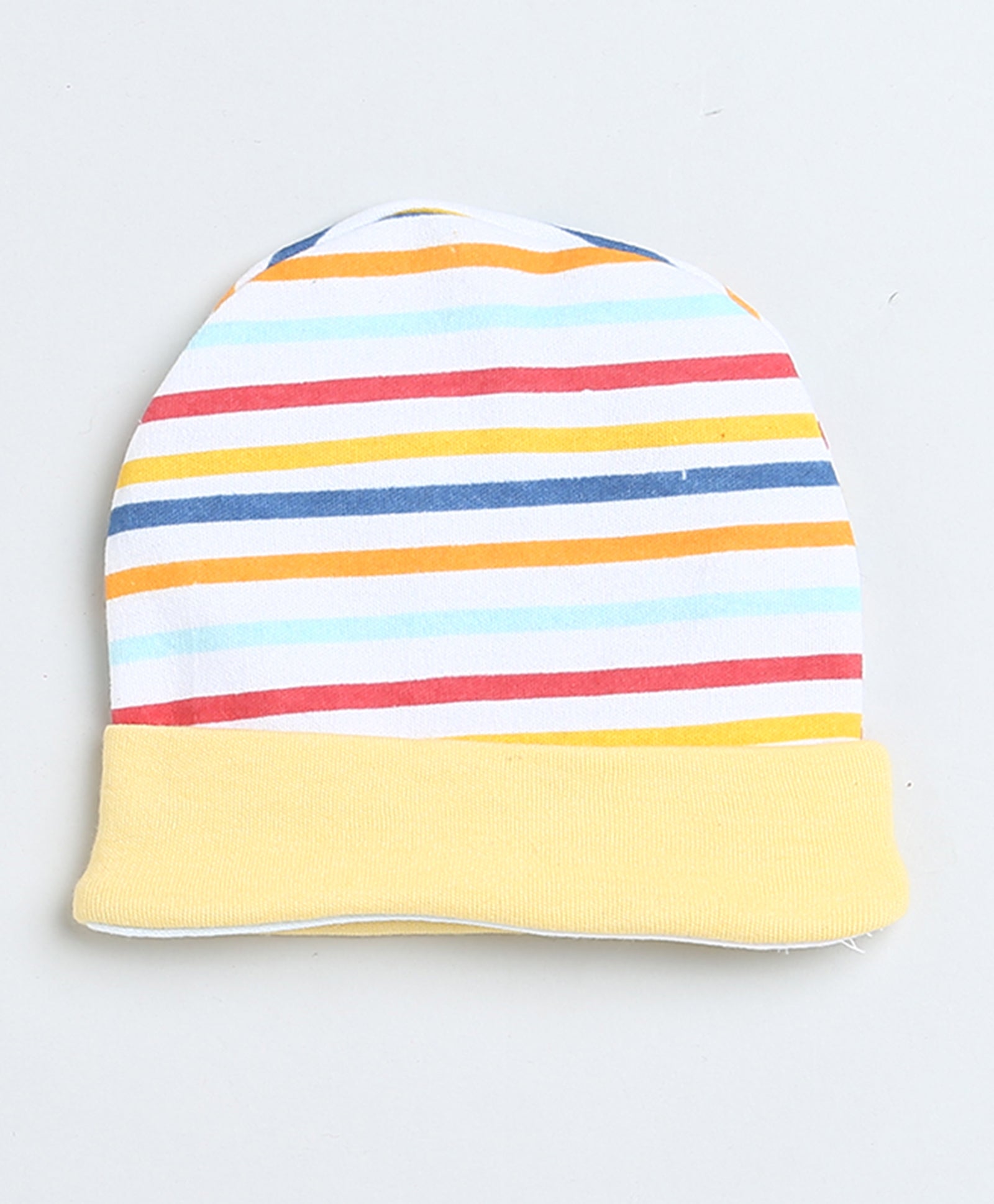 Boys 100% Cotton NA Cap Mitten Bootie - White & Yellow