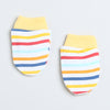 Boys 100% Cotton NA Cap Mitten Bootie - White & Yellow