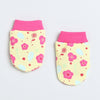 Girls 100% Cotton NA Cap Mitten Bootie - Yellow & Pink