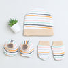 Boys 100% Cotton NA Cap Mitten Bootie - White & Beige
